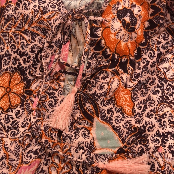 Madewell Tiered Maxi/Midi Bali Blooms Dress size 6 - Picture 8 of 9